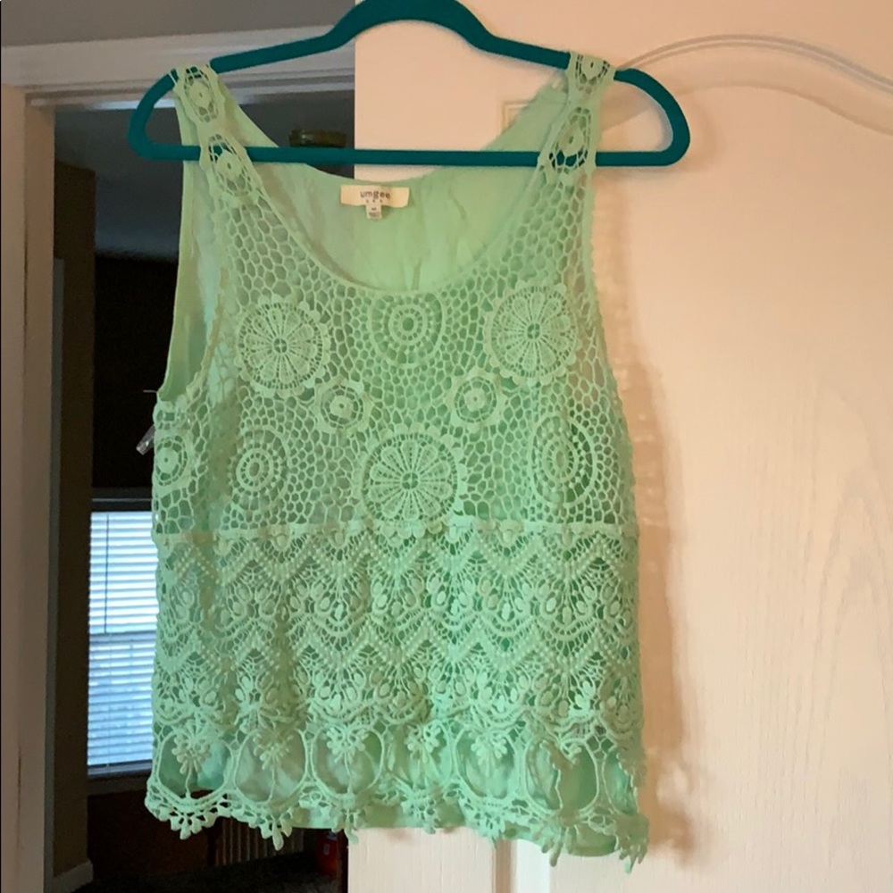 Mint Lace Front Umgee Tank